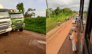 Travellers stranded over deplorable condition of Ido-Eruwa road [VIDEO]