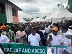 Protest in Rivers as ADC members, supporters storm INEC office