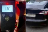 Викрав чужу Tesla як «компенсацію» за колесо: патрульні Києва затримали нетверезого водія