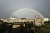 Над столицею України після зливи засяяла дивовижна подвійна веселка (фото)