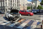 Через ДТП на перехресті вулиць Антоновича та Федорова тролейбуси рухаються із затримкою