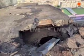 Атака на Київ: в даху 12-поверхівки утворилась величезна діра (відео)