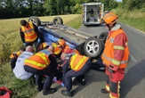 Accident dans l’Oise : une voiture sur le toit, le passager annoncé gravement blessé est sorti d’affaire