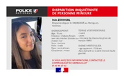 Un appel à témoins lancé pour retrouver Inès, une adolescente portée disparue dans les Yvelines