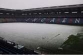 Le stade des Rouge et Bleu tout blanc avant Caen - Rodez