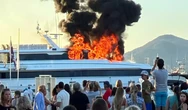 Les images impressionnantes d’un superyacht de 41 m en feu dans le port de Saint-Tropez