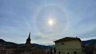 Gigantesco halo solar en Campdevànol