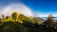 Espectacular arco de niebla en Els Munts