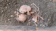El intento desesperado de los habitantes de una casa de Pompeya para intentar protegerse de la erupción del Vesubio con una cama