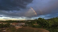 El regalo del atardecer del arco iris