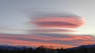 Remolino de nubes de viento sobre el Cadí
