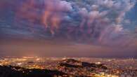 Espectacular altocumulus con virga