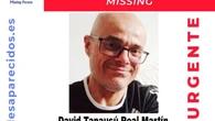 Activada una alerta para encontrar a David Tanausú Real Martín, un hombre vulnerable de 46 años desaparecido en Tenerife