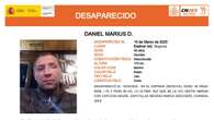 Sin rastro de Daniel Marius D., un hombre de 45 años desaparecido en Segovia