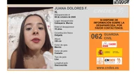 En paradero desconocido Juana Dolores F. N., una menor de 15 años desaparecida en Murcia