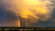 La magia primaveral de la puesta de sol