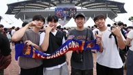 El Barça, 'perseguido' a todas partes por los aficionados coreanos