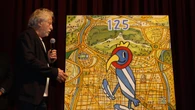 El Espanyol presenta el cuadro de su 125 aniversario, obra de Javier Mariscal