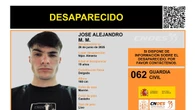 Activada una alerta para encontrar a José Alejandro M. M., un joven de 19 años desaparecido en Almería