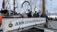 Visita al accidentado buque escuela Cuauhtémoc