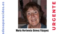 En paradero desconocido María Hortensia Gómez Vázquez, una mujer vulnerable de 76 años desaparecida en Vitoria