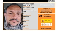 Se busca a Francisco de Borja M. O., un hombre de 52 años desaparecido en Las Palmas de Gran Canaria