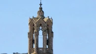 El gran campanario de la iglesia de Santa Maria de Portbou