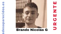 Sin rastro del paradero de Brando Nicolás G., un joven de 27 años desaparecido en Burgos