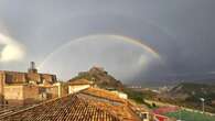 Marco arco iris para el castillo de Cardona