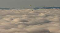 Mares de niebla a vista de globo