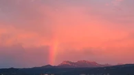 Arcoíris crepuscular en Montserrat