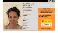 Se busca a María de las Nieves R. G., una mujer de 39 años desaparecida en Granada