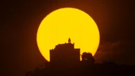 Puesta de sol tras la ermita de Sant Ramon