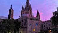 El atardecer de la catedral de Barcelona