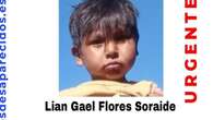 Activada una alerta internacional para encontrar a Lian Gael Flores Soraide, un niño de 3 años desaparecido en Argentina