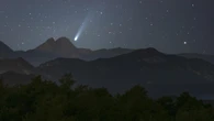 Estelar cometa Lemmon en el Pedraforca