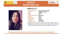 La policía activa la alerta para encontrar a Soraya, la menor desaparecida en Zaragoza