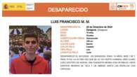 Alerta desaparecido: se busca a Luis Francisco, un joven de 18 años de Zaragoza