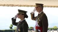 Leonor se estrena como alférez en su primer viaje a Lleida