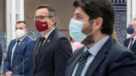 Los tres diputados expulsados de Vox mantienen el misterio de su voto mañana en Murcia
