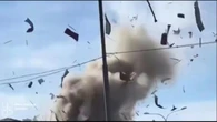 Un vídeo muestra el momento del impacto de un dron ruso sobre un edificio en Járkiv