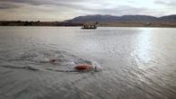 Una nadadora rompe el récord mundial de nado más largo en aguas heladas sin neopreno