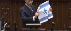 musi się liczyć z konsekwencjami Berkowicz pokazał w Sejmie swastykę. Krzysztof Bosak broni posła