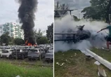 Dramatyczne doniesienia Zderzenie dwóch helikopterów, nie żyje sześć osób! Spadły na osiedle i parking!