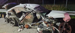 Tragiczny wypadek Tragedia na prostym odcinku drogi. BMW roztrzaskało się o bariery. 35-latek nie żyje