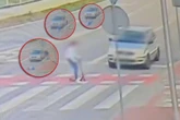 Wideo ku przestrodze Dziewczynka na hulajnodze potrącona na pasach! Film pokazuje wszystko