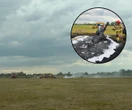 Wypadek na Mazowszu Maszyna stanęła w płomieniach. Dwie osoby w szpitalu po groźnym wypadku wiatrakowca
