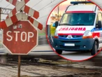 O włos od tragedii Porsche wjechało prosto pod pociąg. 69-latek zignorował znak "STOP"
