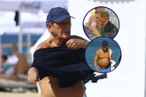 ZDJĘCIA PAPARAZZI Jan Englert plażuje w Sopocie. Wystawił klatę do słońca niczym David Hasselhoff w „Słonecznym patrolu"