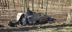 dramat na drodze Tragedia na Pomorzu! Samochód roztrzaskał się o drzewo, kierowca nie miał szans